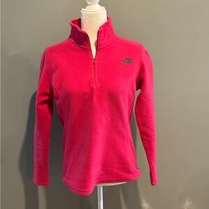 *GENTLY WORN* Women's Size M The North Face Bright Pink Quarter-Zip Fleece